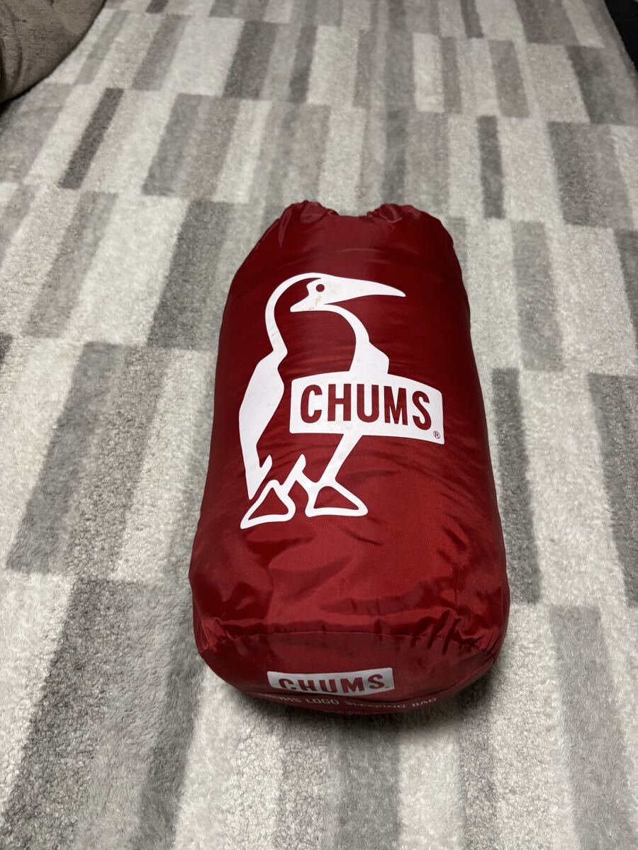 チャムス CHUMS シュラフ 寝袋 赤 キャンプ 封筒型拍卖