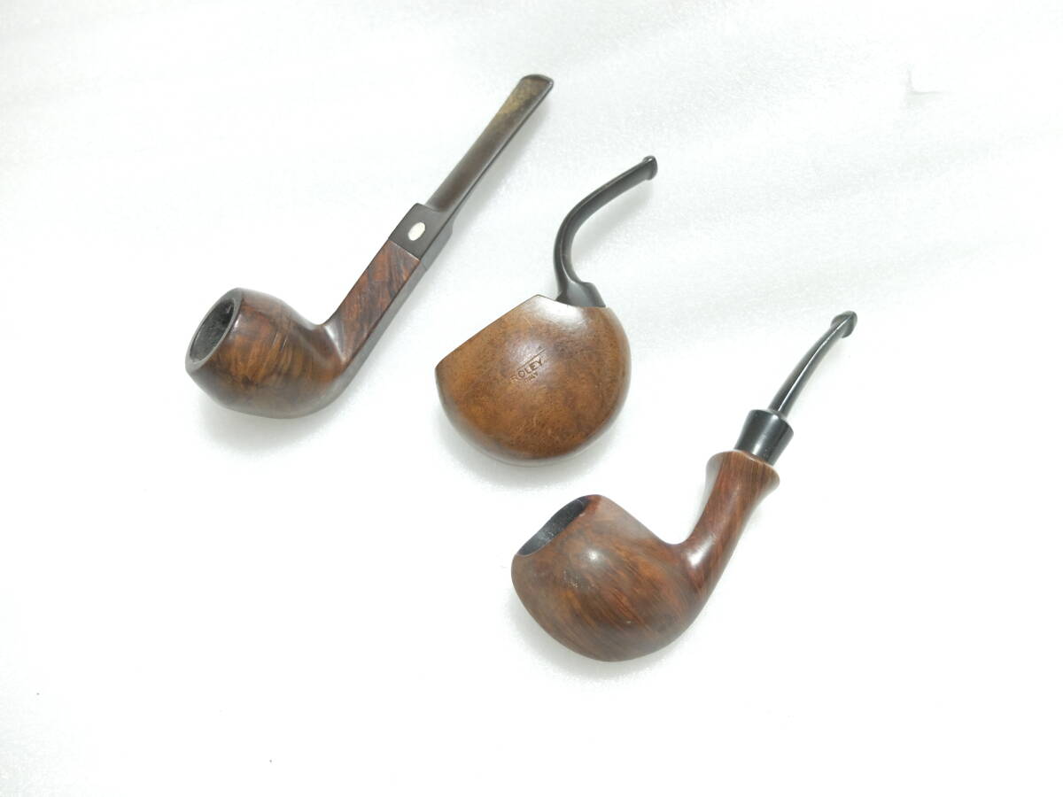 ROSSI・ROLEY・刻印無 喫煙パイプ  3点まとめて USED難有ジャンク品拍卖