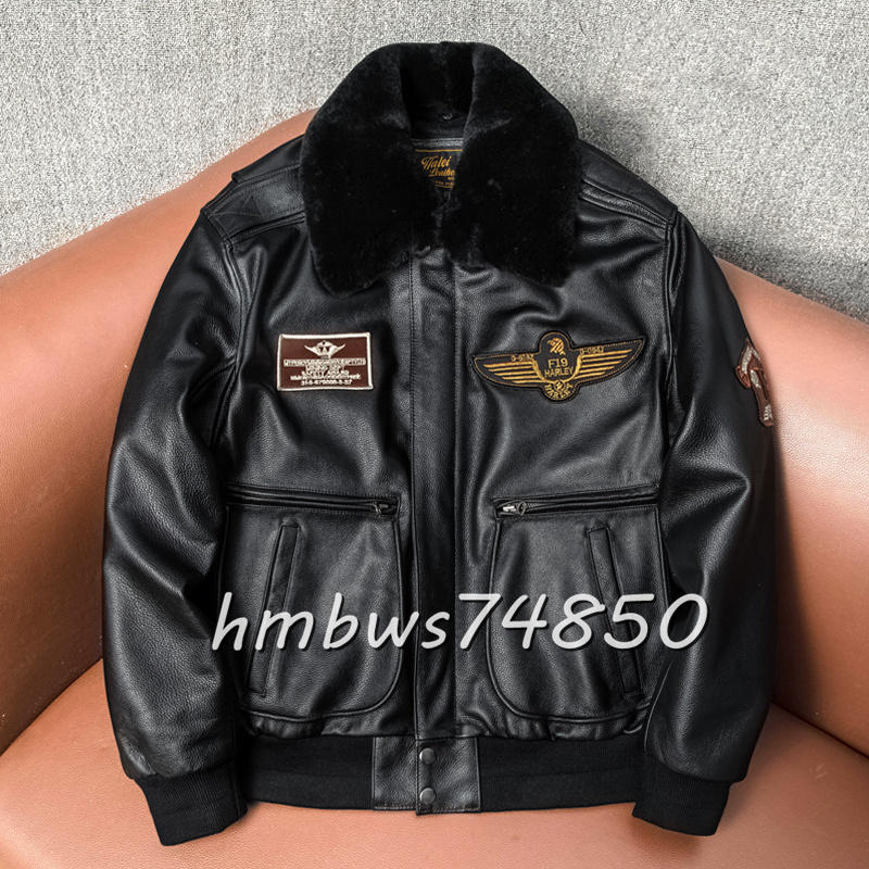 美品 メンズ 革ジャン 最上級 牛革 本革 フライトジャケット レザージャケット 中綿 ライダース ブルゾン S-5XLサイズ拍卖