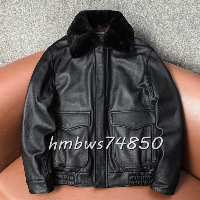 美品 メンズ 革ジャン 最上級 牛革 本革 フライトジャケット レザージャケット ライダース ブルゾン S-5XLサイズ拍卖