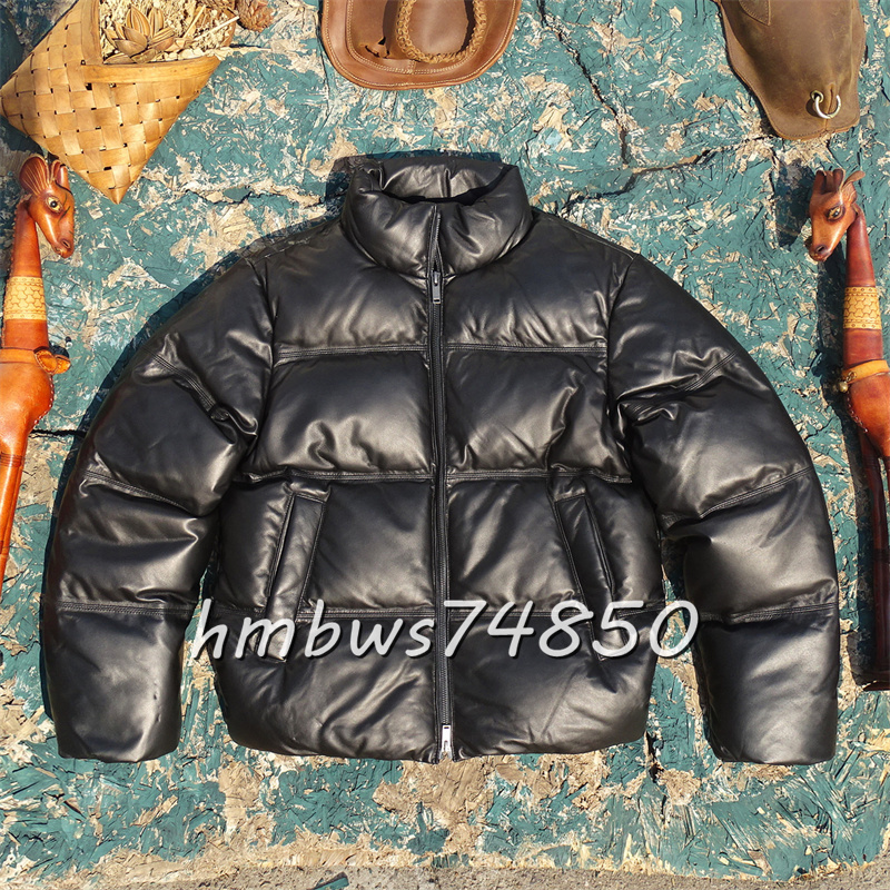 美品 メンズ 革ジャン ダウンジャケット 最上級 羊革 レザージャケット ダウン ブルゾン ダウンコート 本革 超防寒 M-3XLサイズ拍卖