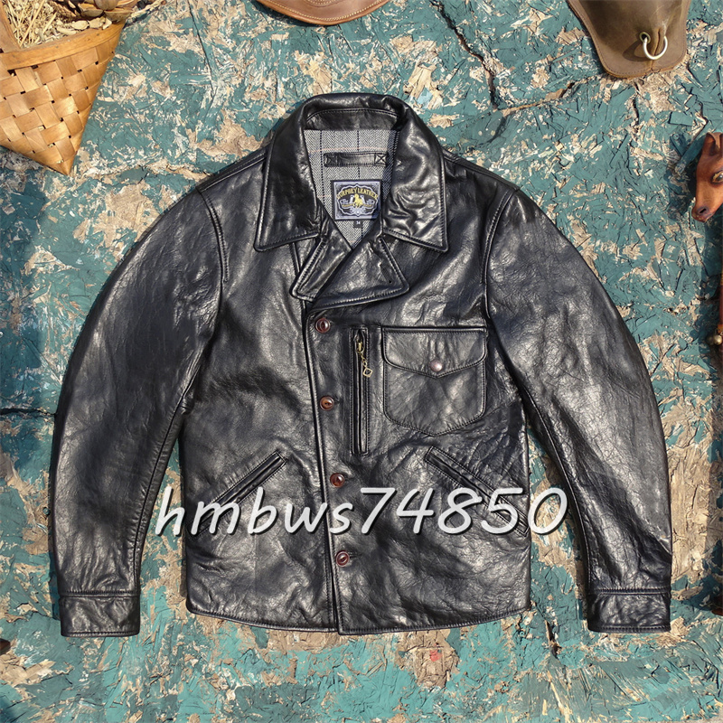 美品 メンズ 革ジャン レザージャケット 最上級 馬革 ライダース ハーレー バイクウエア オートバイ ブルゾン 本革 S-4XLサイズ拍卖