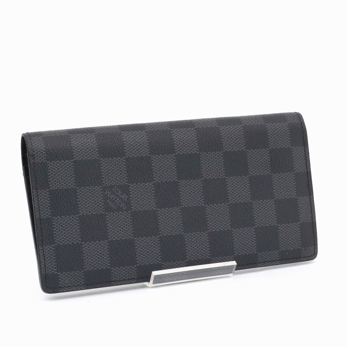 ルイヴィトン LOUIS VUITTON ダミエ グラフィット ポルトフォイユ ブラザ 二つ折り財布 長財布 ウォレット メンズ ブラック レザー N62665拍卖