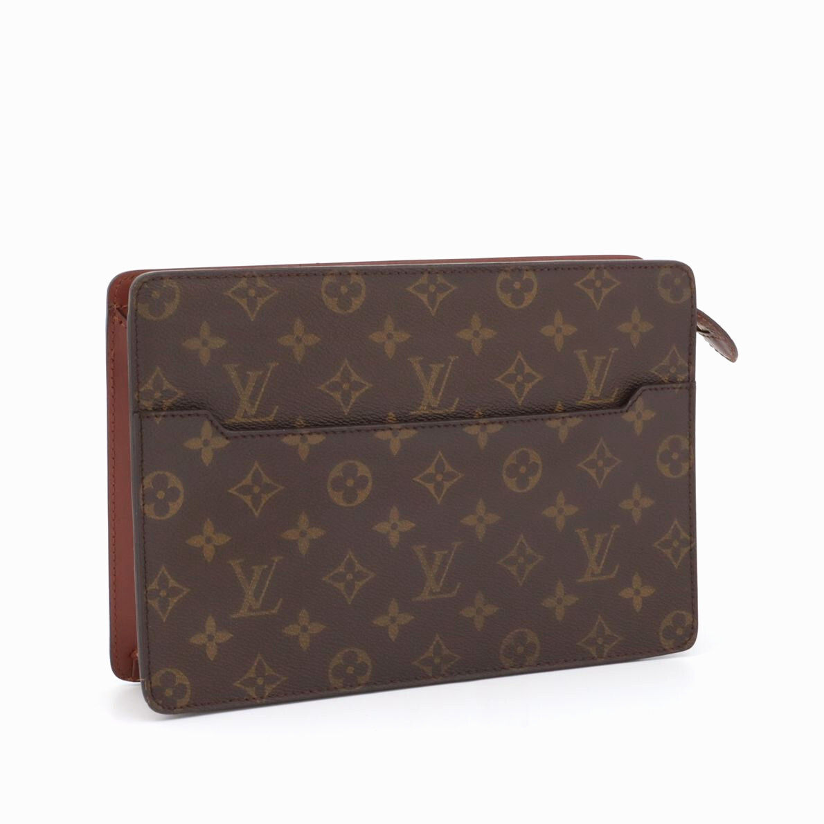 ルイヴィトン LOUIS VUITTON モノグラム ポシェットオム クラッチバッグ セカンドバッグ ブラウン メンズ レザー M51795拍卖