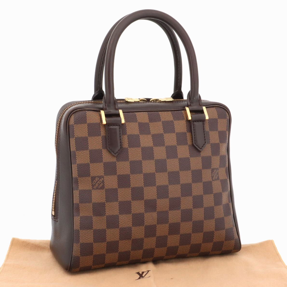 ルイヴィトン LOUIS VUITTON ダミエ ブレラ ハンドバッグ ブラウン エベヌ メンズ レディース レザー ゴールド金具 N51150拍卖