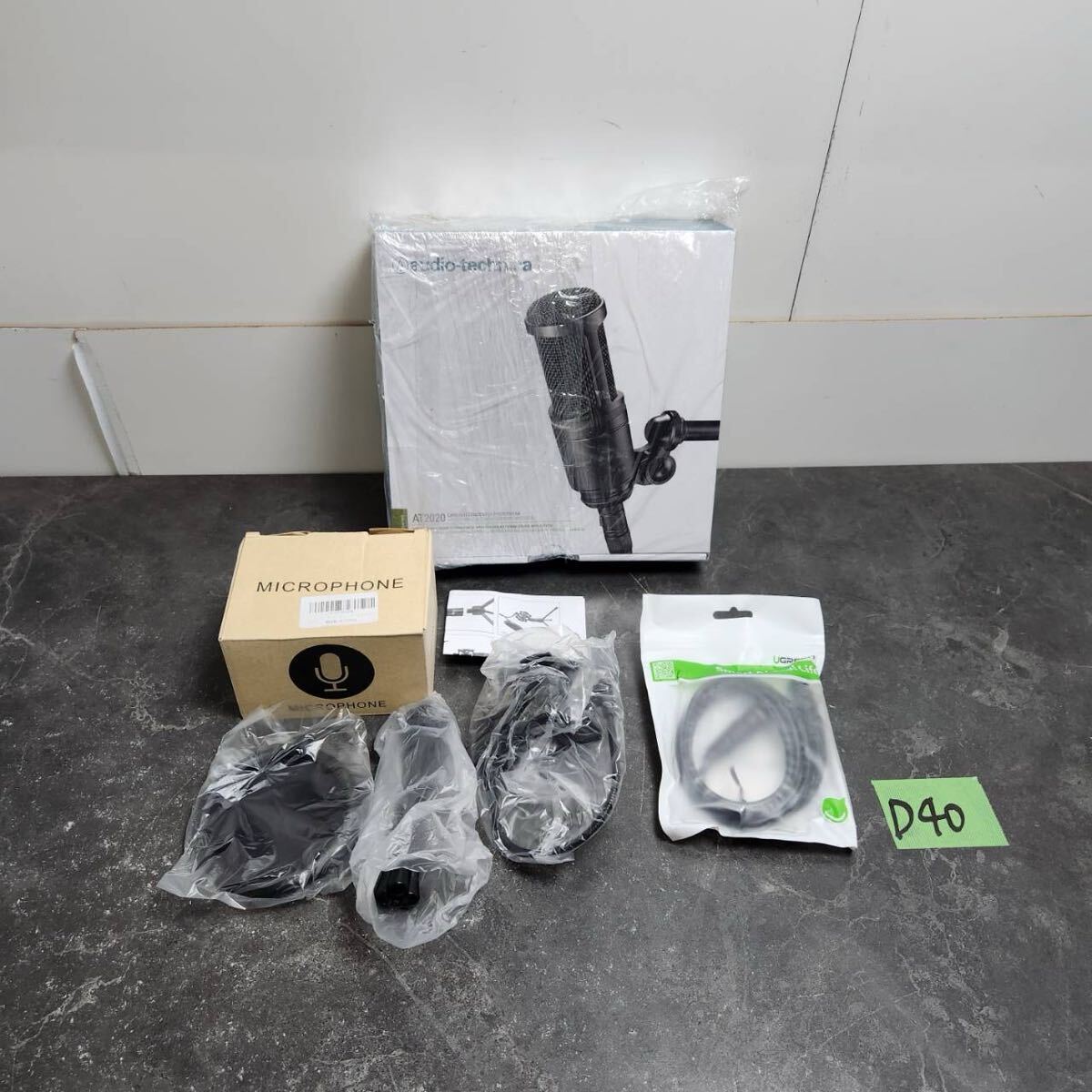 ★D40 【未開封品】audio-technica オーディオテクニカ AT2020 コンデンサーマイク USBマイク マイク BLACK 黒 ★拍卖