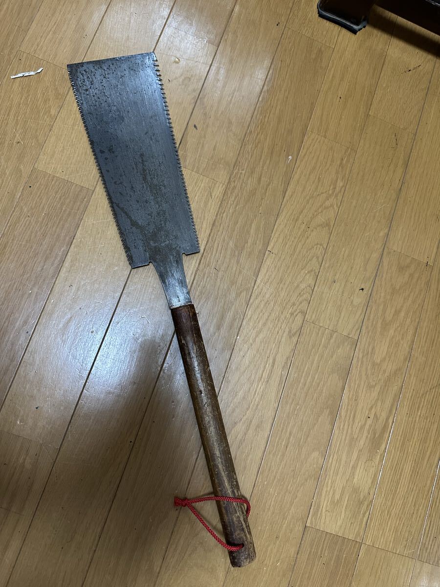 両刃 鋸 ノコギリ のこぎり 古鋸 在銘 大工道具 古道具 職人 道具 アンティーク コレクション拍卖