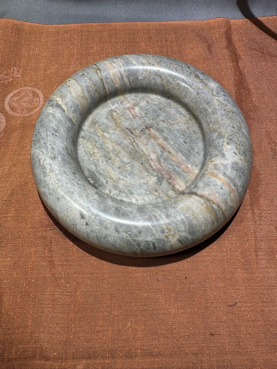 天然石 大理石 灰皿 昭和レトロ アンティーク 喫煙グッズ拍卖