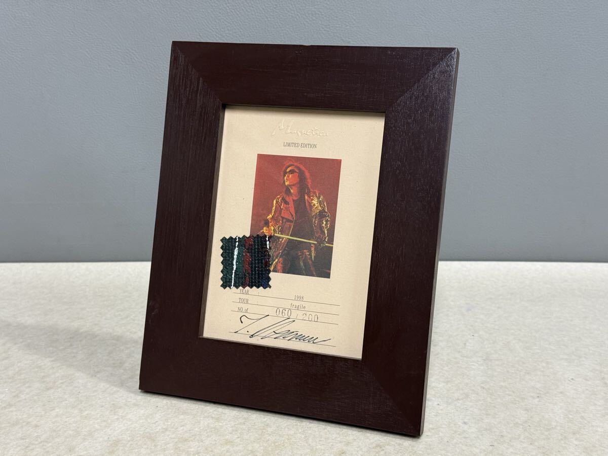 TM NETWORK 宇都宮隆 1998 ファンクラブ限定 衣装生地 直筆サイン シリアルナンバー入り フォトフレーム拍卖