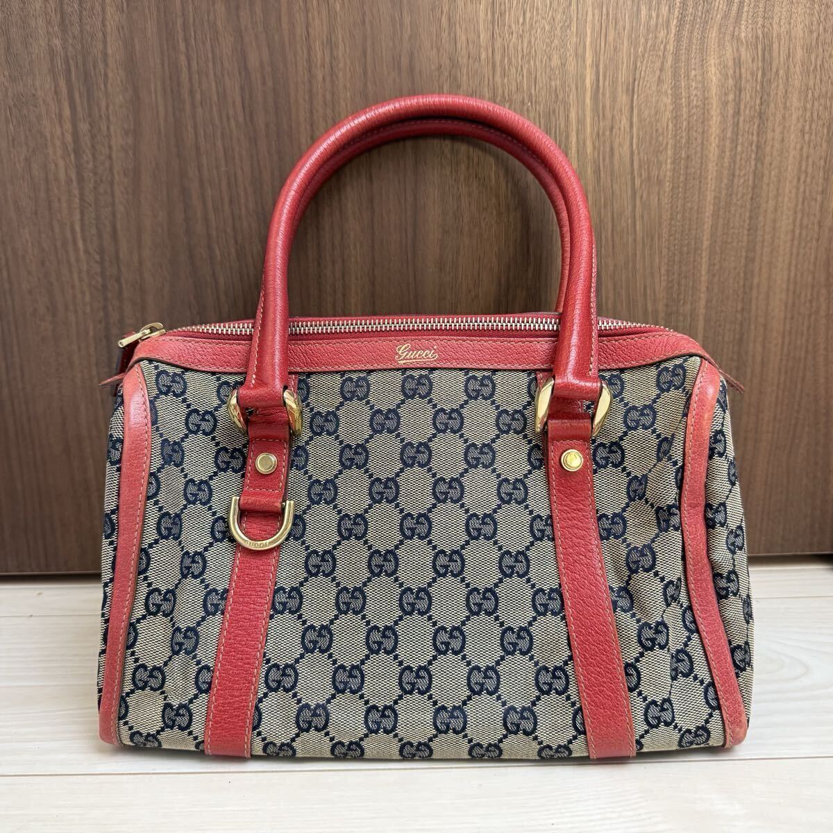 グッチ GUCCI アビー ハンドバッグ ミニボストン GGキャンバス 130942 レザー拍卖