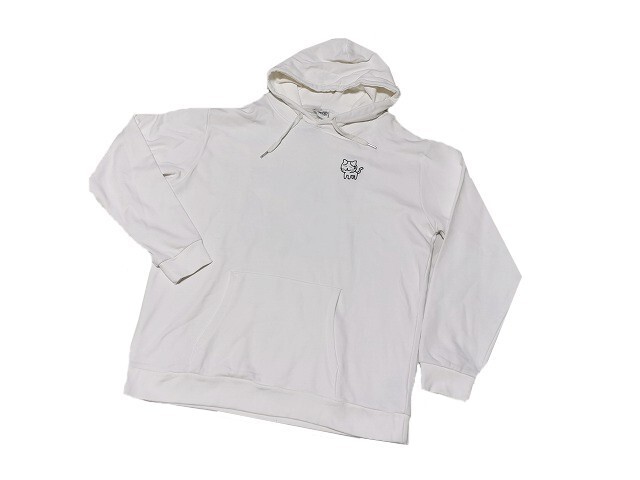 【新品】BLACK CAT 長袖 パーカー【LL/XL】白◆ブラック キャット 矢吹健太朗 ジャンプ 秘密結社クロノス トレイン ハートネット イヴ拍卖