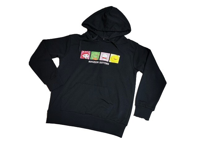 【新品】 まいぜんシスターズ 裏毛プルパーカー【L】ぜんいち/マイッキー◆黒 ゼンイチ パーカー MAIZEN カーパー トップス拍卖