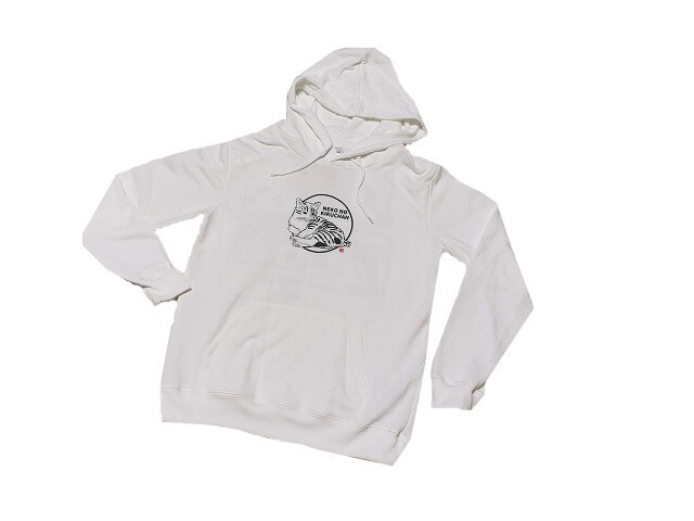 【新品】猫の菊ちゃん 長袖 パーカー【M】白/ホワイト◆NEKO NO KIKUCYAN拍卖