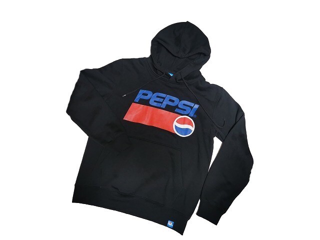 【新品】PEPSI パーカー 長袖【M】黒/ブラック◆ペプシ 炭酸飲料 ドリンク ペプシコーラ コーラ拍卖