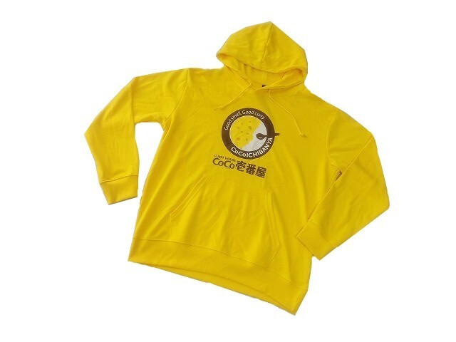 【新品】COCO壱番 パーカー 長袖【M】黄色/イエロー◆カレーハウスCoCo壱番屋 ココ壱番 ココ壱 ここ壱番 COCO壱 カレー パーカ 男性用拍卖
