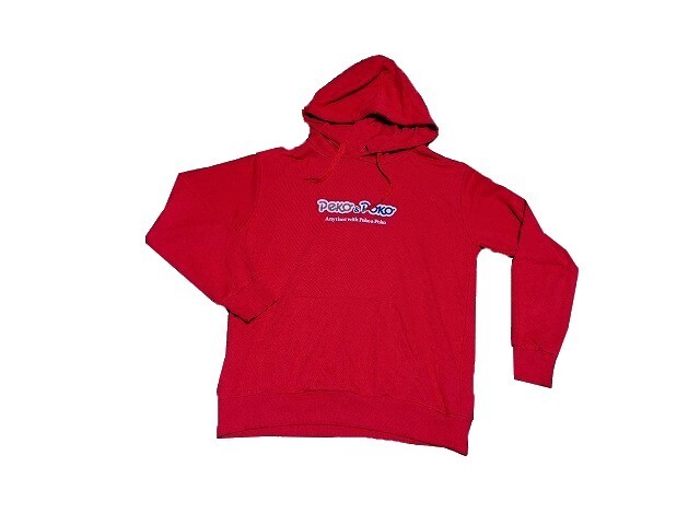 【新品】 ペコちゃん & ポコ パーカー【LL】XL 赤/レッド◆PEKO POKO 不二家 FUJIYA フジヤ ペコ トップス 兼用 男性用 男女拍卖