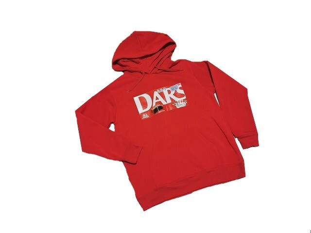 【新品】森永 チョコレート DARS パーカー 長袖【LL/XL】赤/レッド◆トップス 森永製菓 裏起毛 パーカ 男性用 女性用拍卖