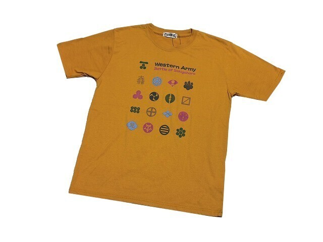 【新品】関ヶ原の戦い 武将 Tシャツ【LL/XL】黄色/山吹色◆Western Army Battle of Sekigahara 歴史 戦国時代 大名 家紋 武士 男性拍卖