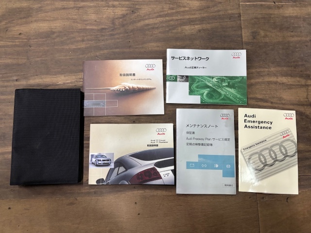maMF★H15★アウディTTクーペ★純正★取扱説明書 カバー付き★Audi/8NAUQ/部品取り車拍卖