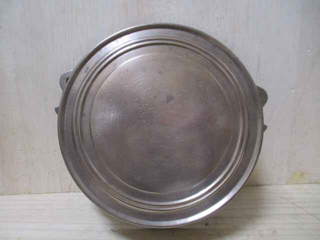 G123-385W 鉦吾 鉦 双耳 真鍮 三足 中古 高さ約6.2cm 上部径約14.5cm (17-中2)拍卖