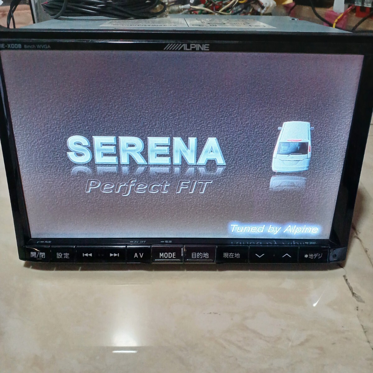 ALPINE 8インチナビ VIE-X008 フルセグ Bluetooth DVD CD 日産ハーネス 一部不具合あり拍卖