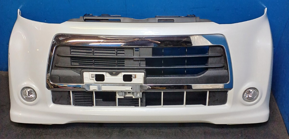 タントカスタム  L375S フロントバンパー 後期 フォグ付き W24ホワイトパール 大型商品の為個人宅配送不可、西濃運輸支店止め可拍卖