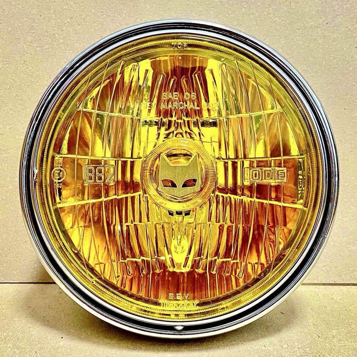 当時物 マーシャル 金猫 ヘッドライト/ 750RS Z2 Z400FX Z750FX ゼファー CB750F CBX400F XJ400 GT380 GS400 カフェレーサー シビエ キティ拍卖