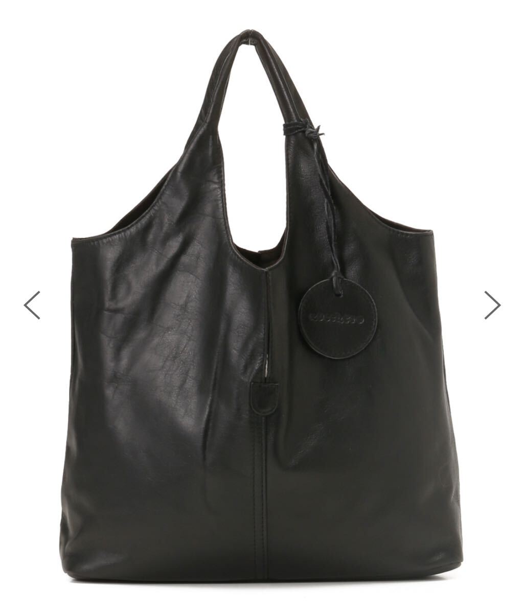 zucchero filato ソフトカウレザー トートバッグ ズッケロフィラート 黒拍卖