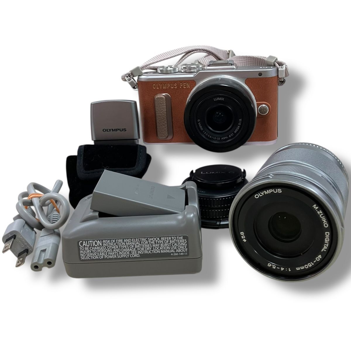 【60】251009-0083-1542 IR3200 OLYMPUS PEN E-PL8 ミラーレス一眼カメラ / M.ZUIKO DIGITAL 40-150mm F4-5.6 オリンパス 動作確認済み拍卖