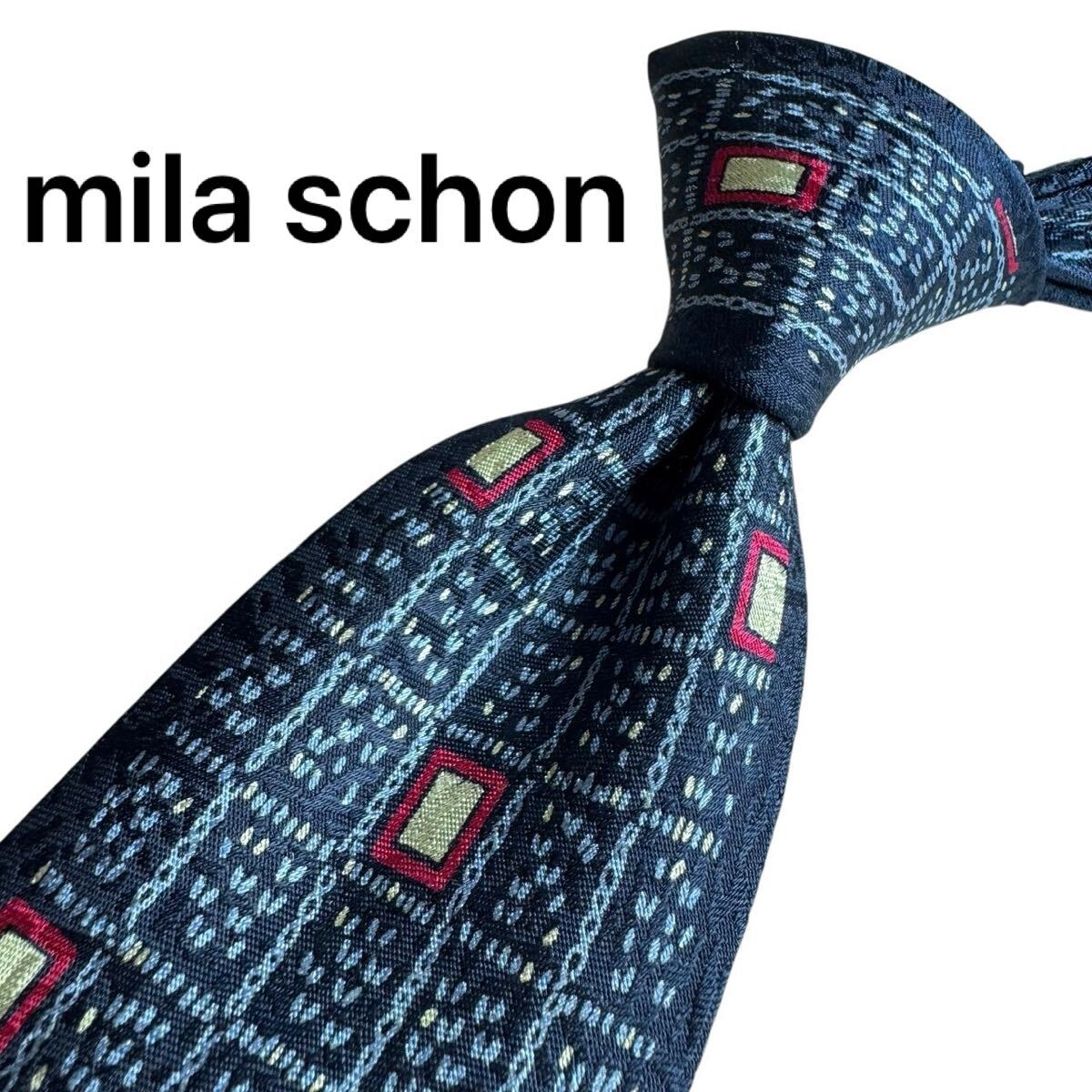 極美品★mila schon ミラショーン ネクタイ スーツ ビジネス 2636拍卖