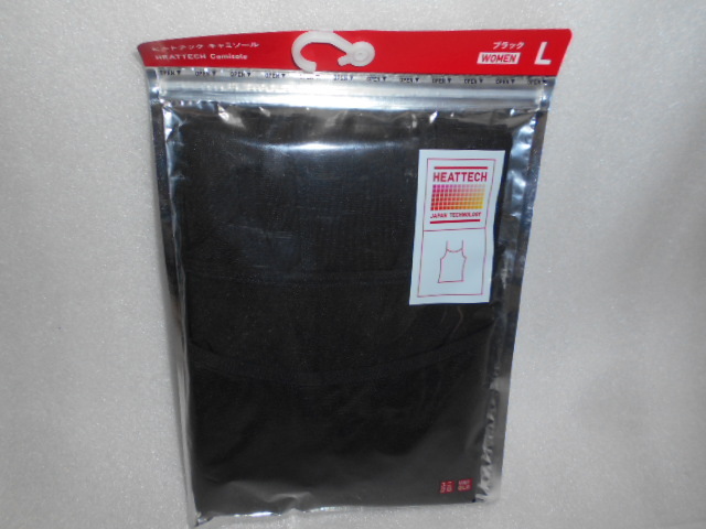 ユニクロ UNIQLO ヒートテック キャミソール Lサイズ ブラック WOMEN拍卖