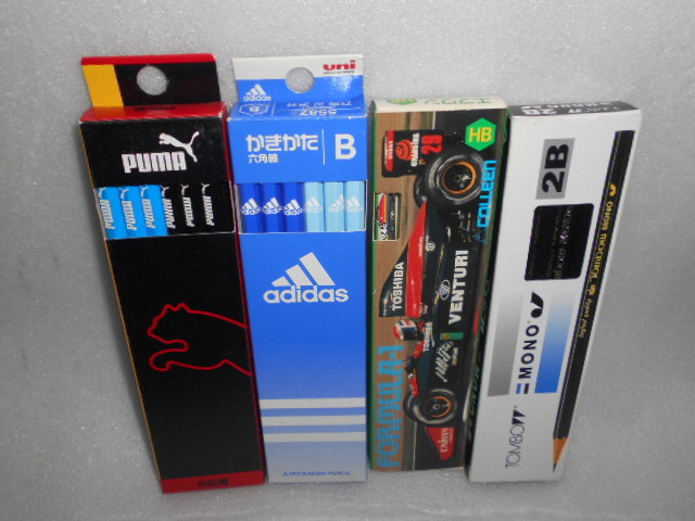 鉛筆 47本セット B24本 2B12本 HB11本 adidas puma F-1 トンボ鉛筆 かきかた鉛筆拍卖