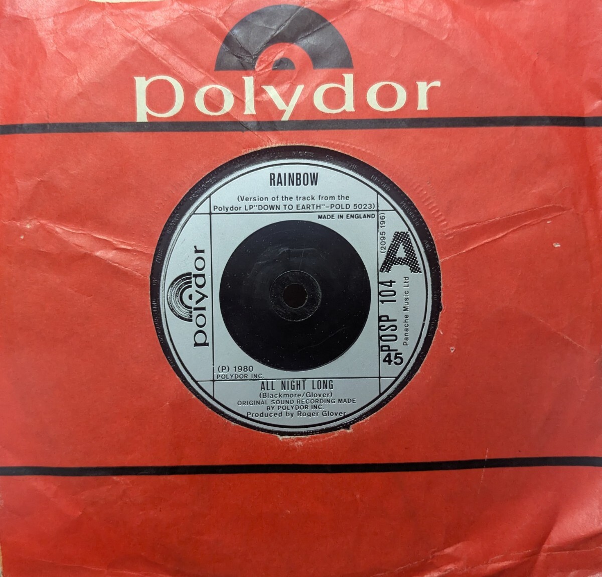 ☆RAINBOW/ALL NIGHT LONG1980'UK POLYDOR 7INCH拍卖