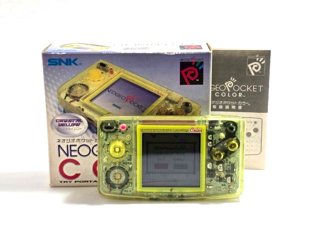 (MU) SNK ネオジオポケットカラー クリスタルイエロー 携帯型ゲーム機 おもちゃ NEOGEO(MU1646)拍卖