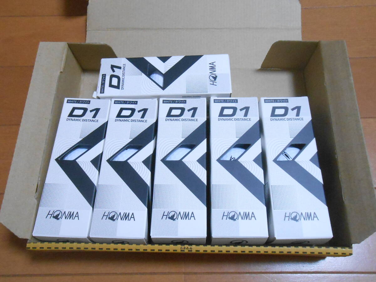 ホンマ 本間ゴルフ D1 ゴルフボール ホワイト 6スリーブ 合計18個セット 【新品未使用】拍卖
