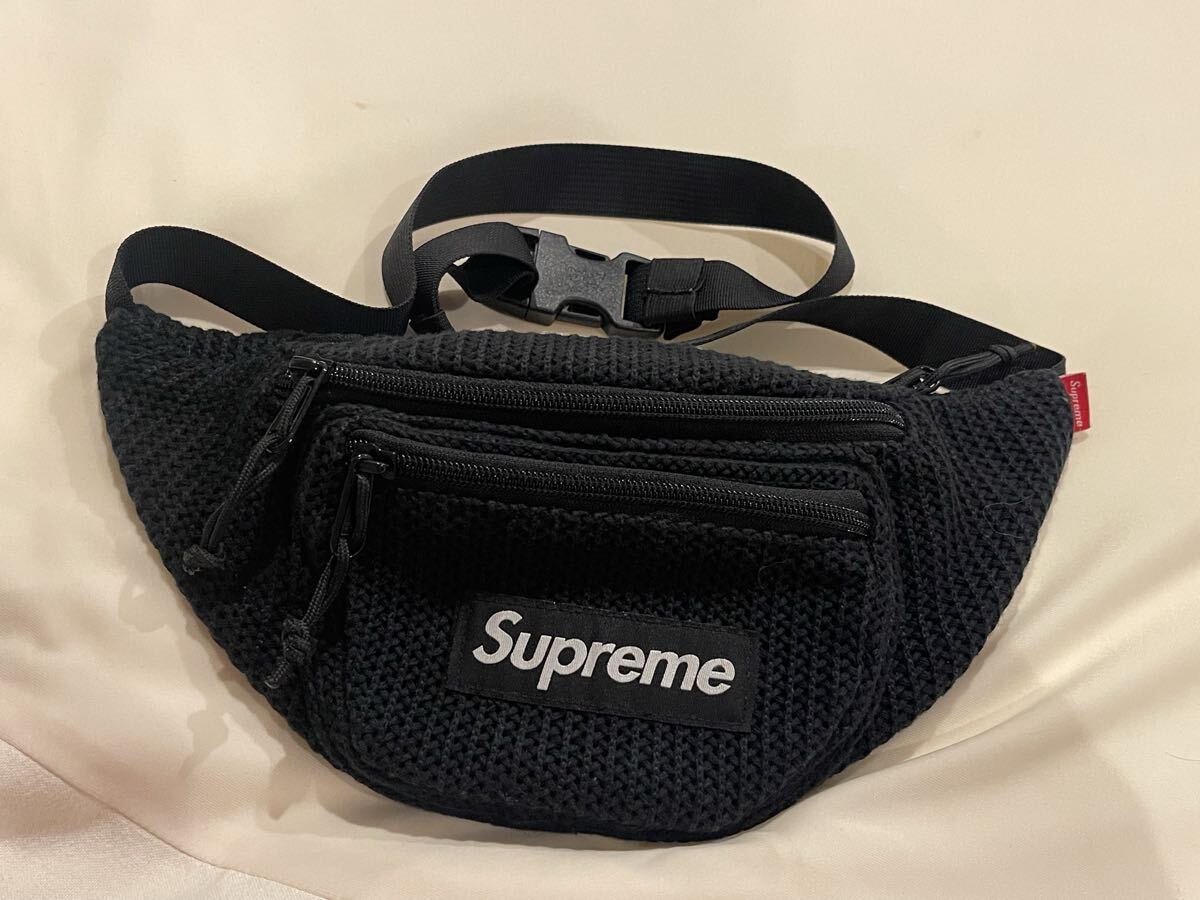 supreme 21SS String Waist Bag black シュプリーム ウエストバッグ ブラック BLK ボックスロゴ ボディバッグ 黒拍卖