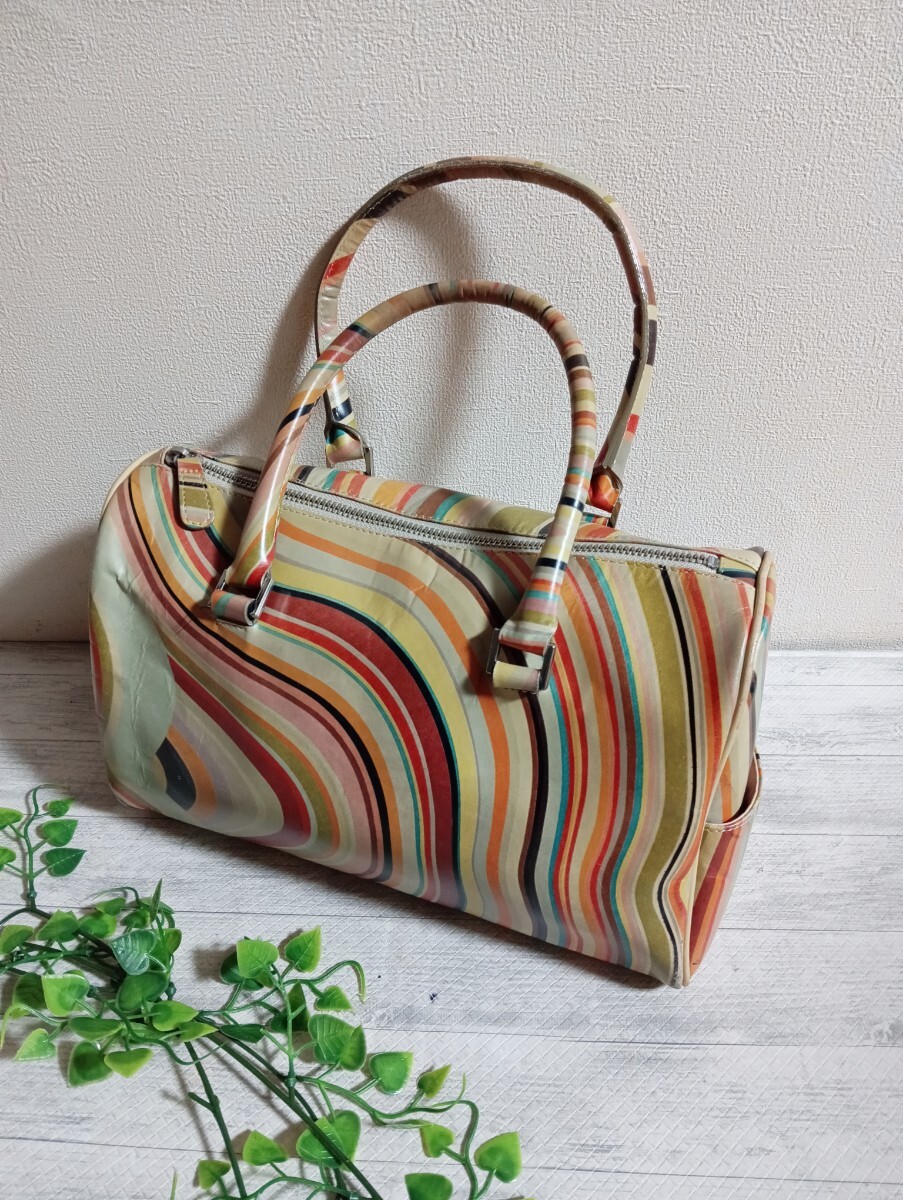 美品 PaulSmith ポール・スミス マルチカラー ショルダー バッグ ハンド バッグ カジュアル バッグ拍卖