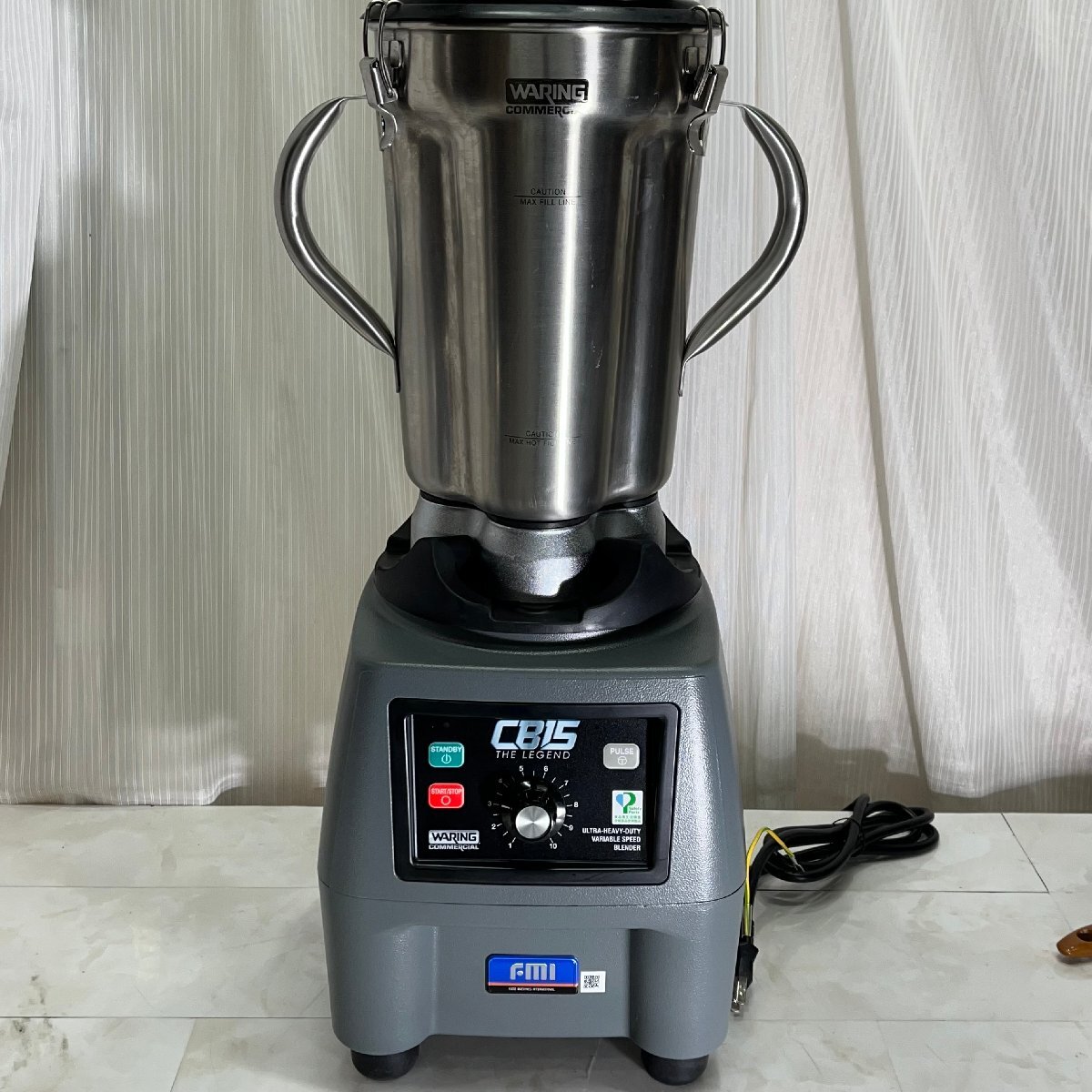 =R= FMI ワーリング フードブレンダー 6.0L CB-15V 業務用 ミキサー 厨房機器 幅275×奥行290×高さ660mm 美品 =B-251073拍卖