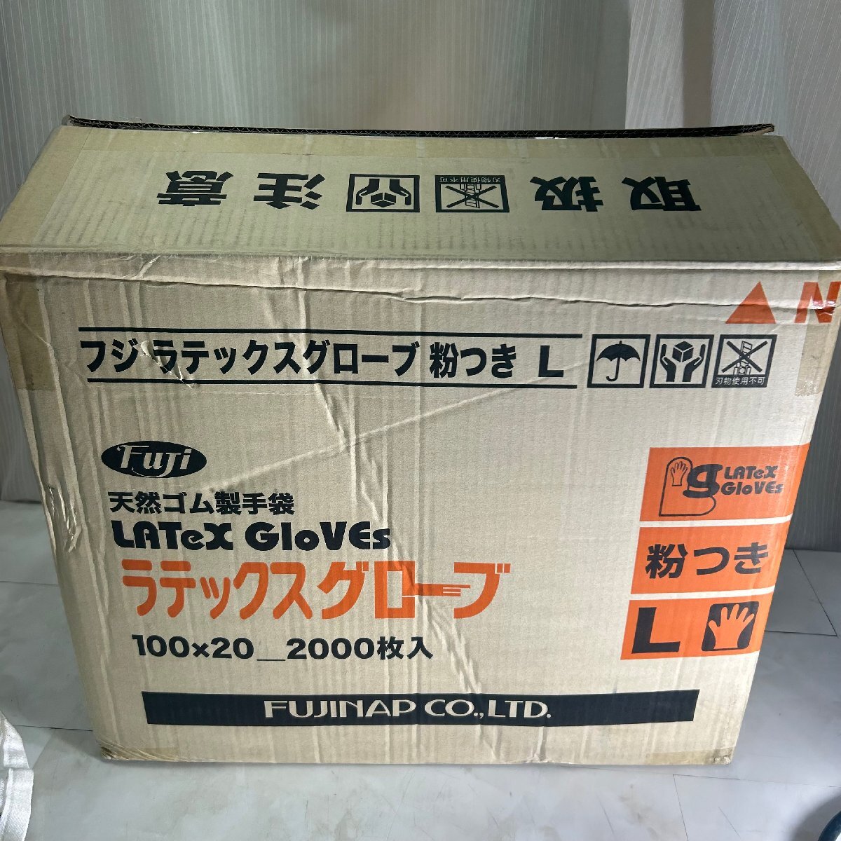 &OG& 【未使用品】 FUJI フジ ラテックスグローブ 粉付き L 100枚×20箱 天然ゴム製手袋 FUJINAP ゴム手袋 業務用 生活用品 &H-251052拍卖