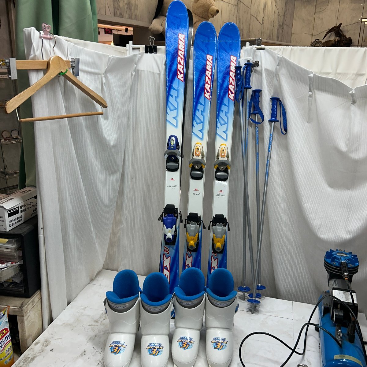 %OG% KAZAMA SPAX 3J 120cm&130cm 子ども用ジュニアカービングスキーセット %T-251023拍卖