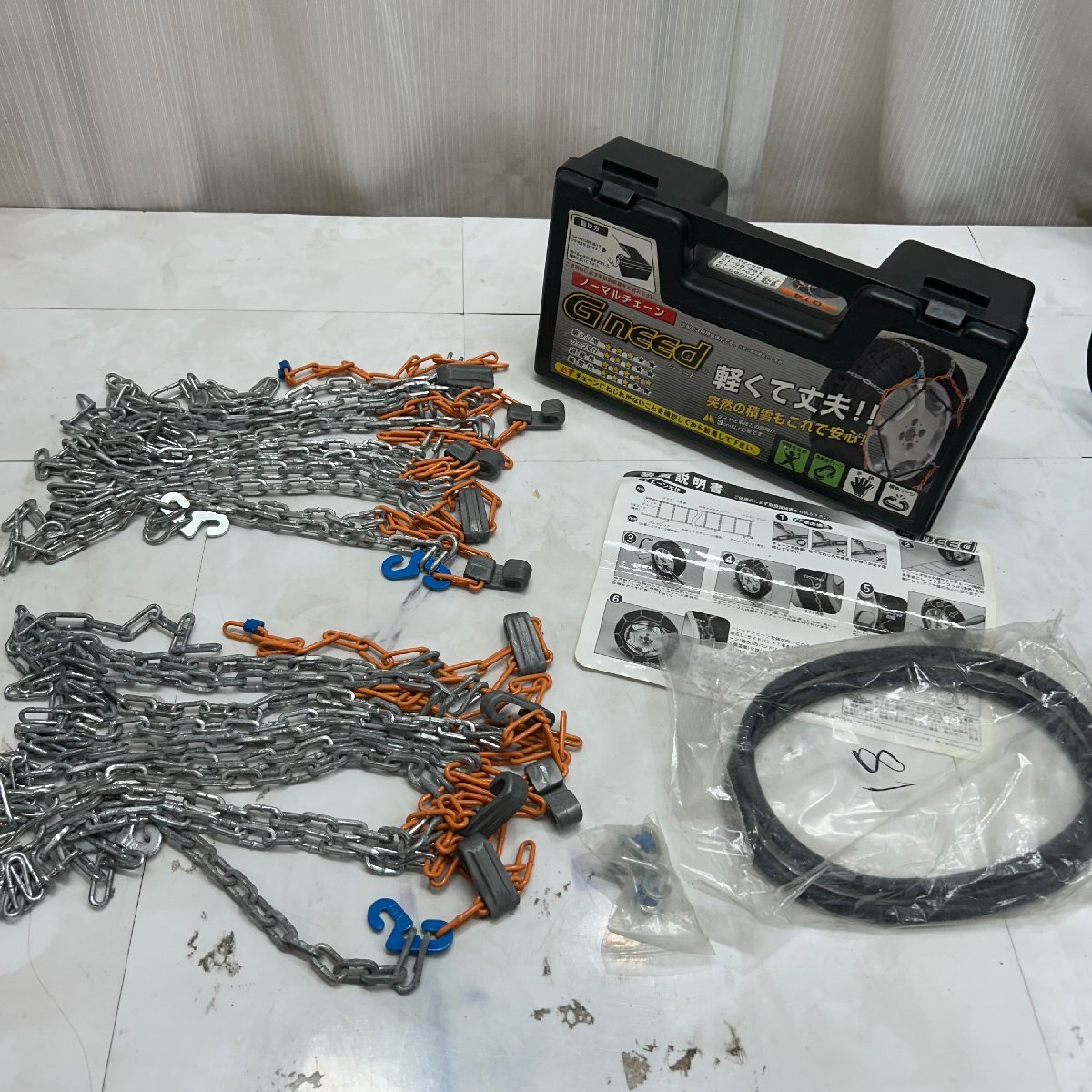 &M& Gneed ジーニード タイヤチェーン ノーマルチェーン G14 乗用車専用 金属 雪 凍結 車 中古品 &H-251072拍卖