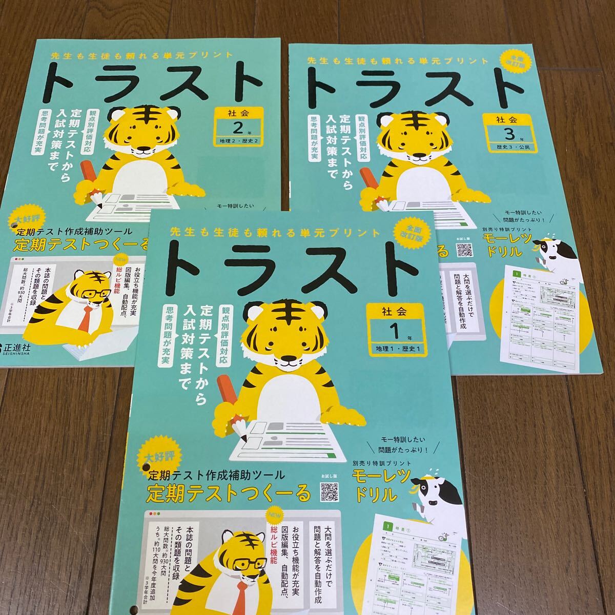 最新☆中学社会科のプリント トラスト 3冊 正進社拍卖