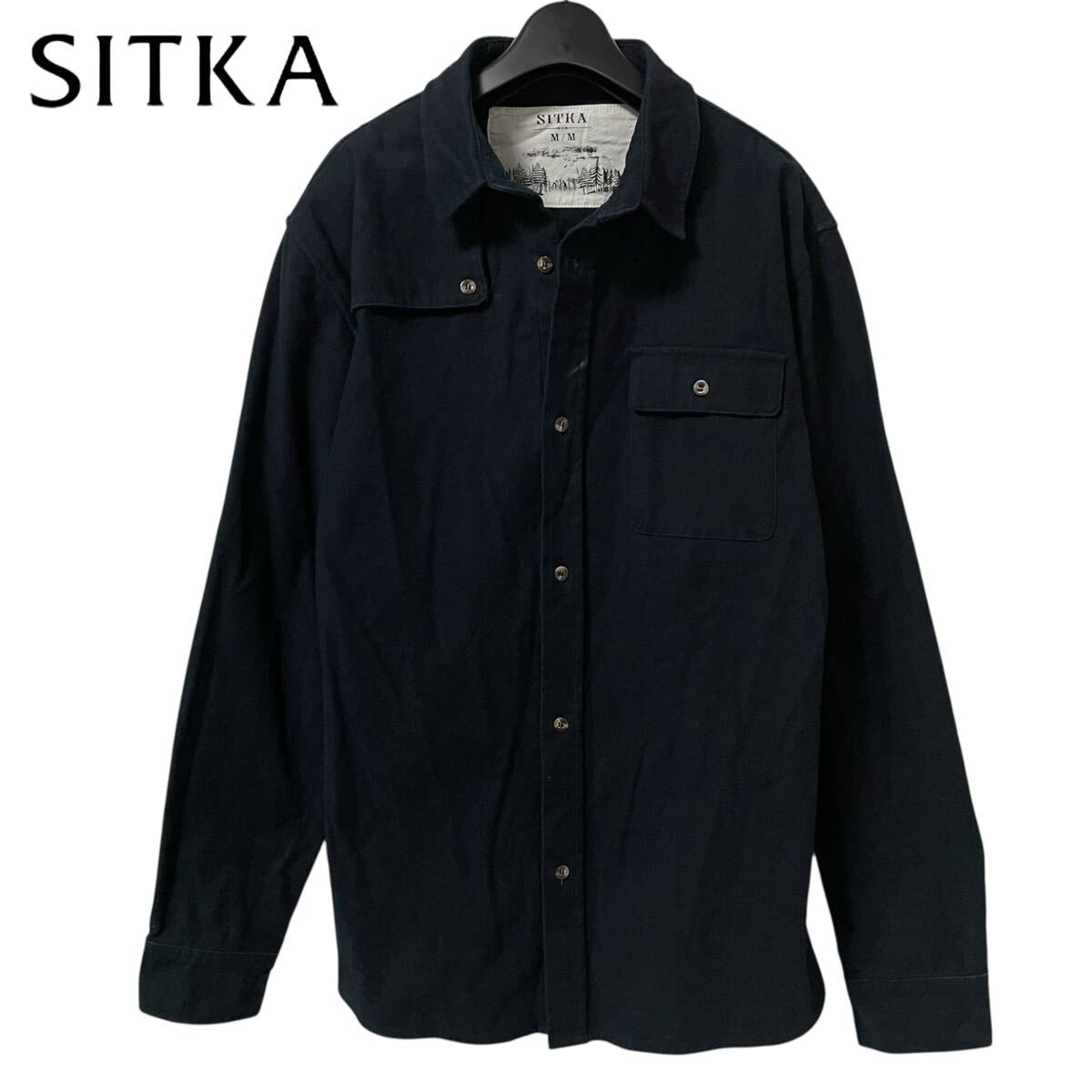 SITKA / シトカ メンズ 長袖ネルシャツ ボタンシャツ ブラック Mサイズ O-2677拍卖