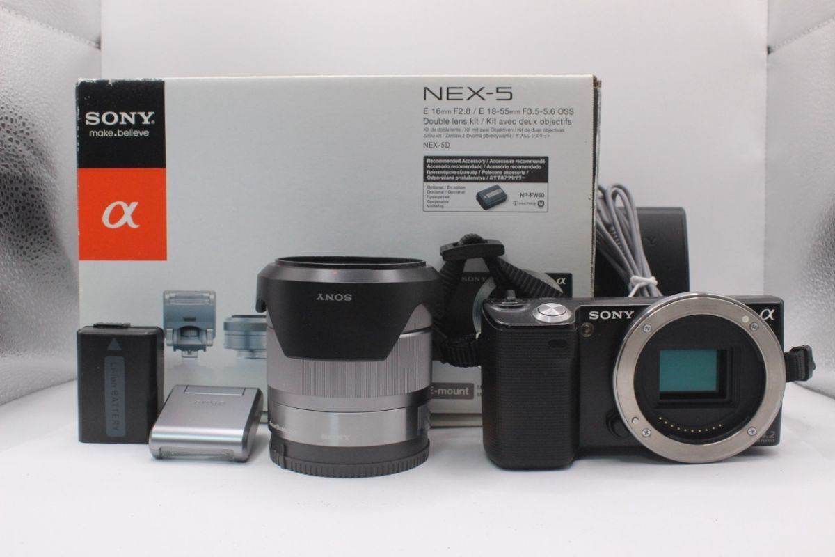 ★美品★ソニー SONY SONY NEX-5 レンズキット ショット数 596回 《箱 付き》 #0282 RO2600拍卖