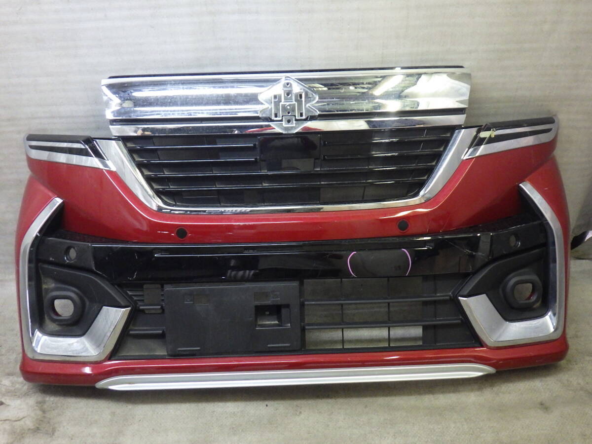 MK94S MK54Sスペーシアカスタム純正フロントバンパー 71711-53U50 グリル メッキ ガーニッシュ拍卖