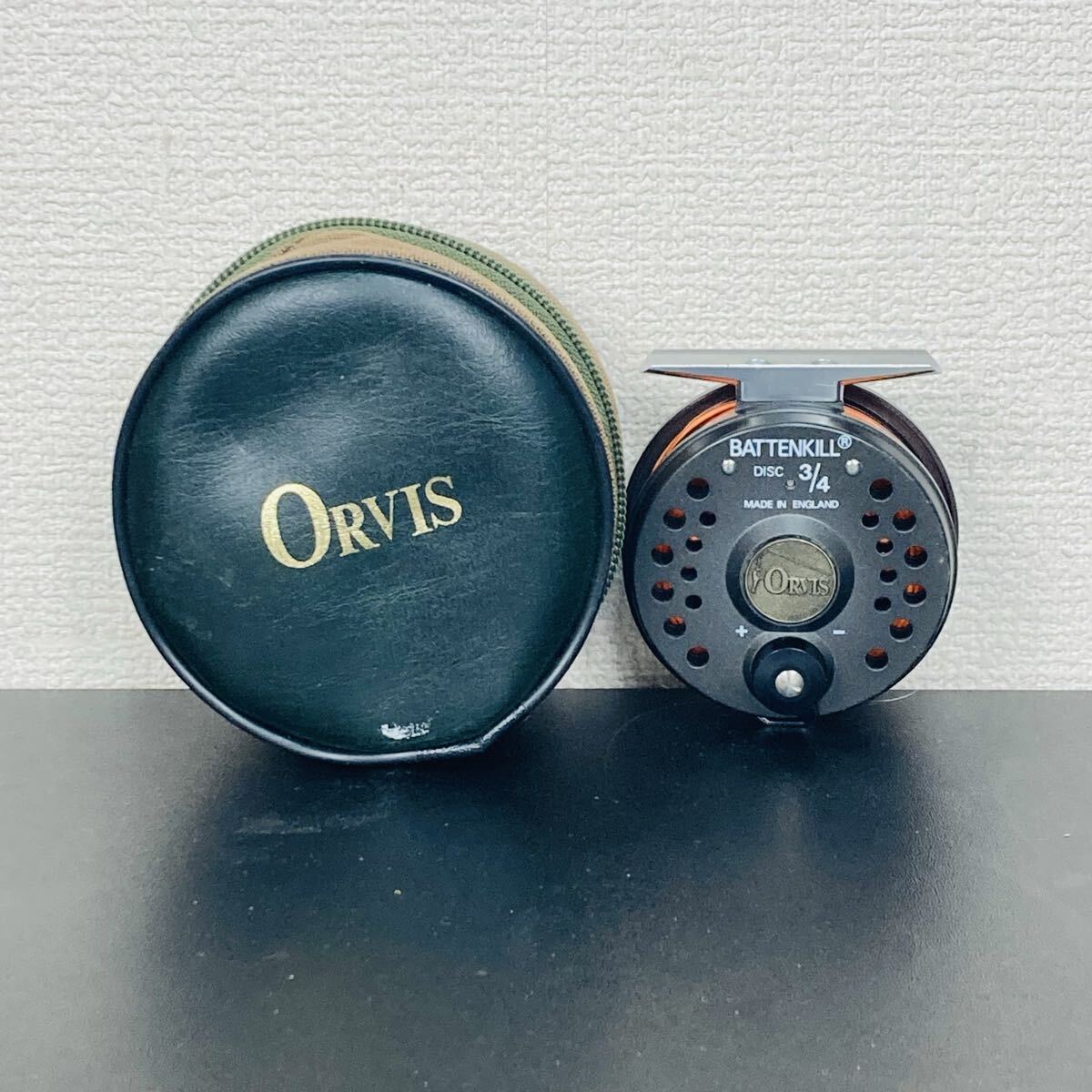 ORVIS オービス BATTENKILL バテンキル フライリール DISC 3/4 リール 釣具 フィッシング 収納袋付き拍卖
