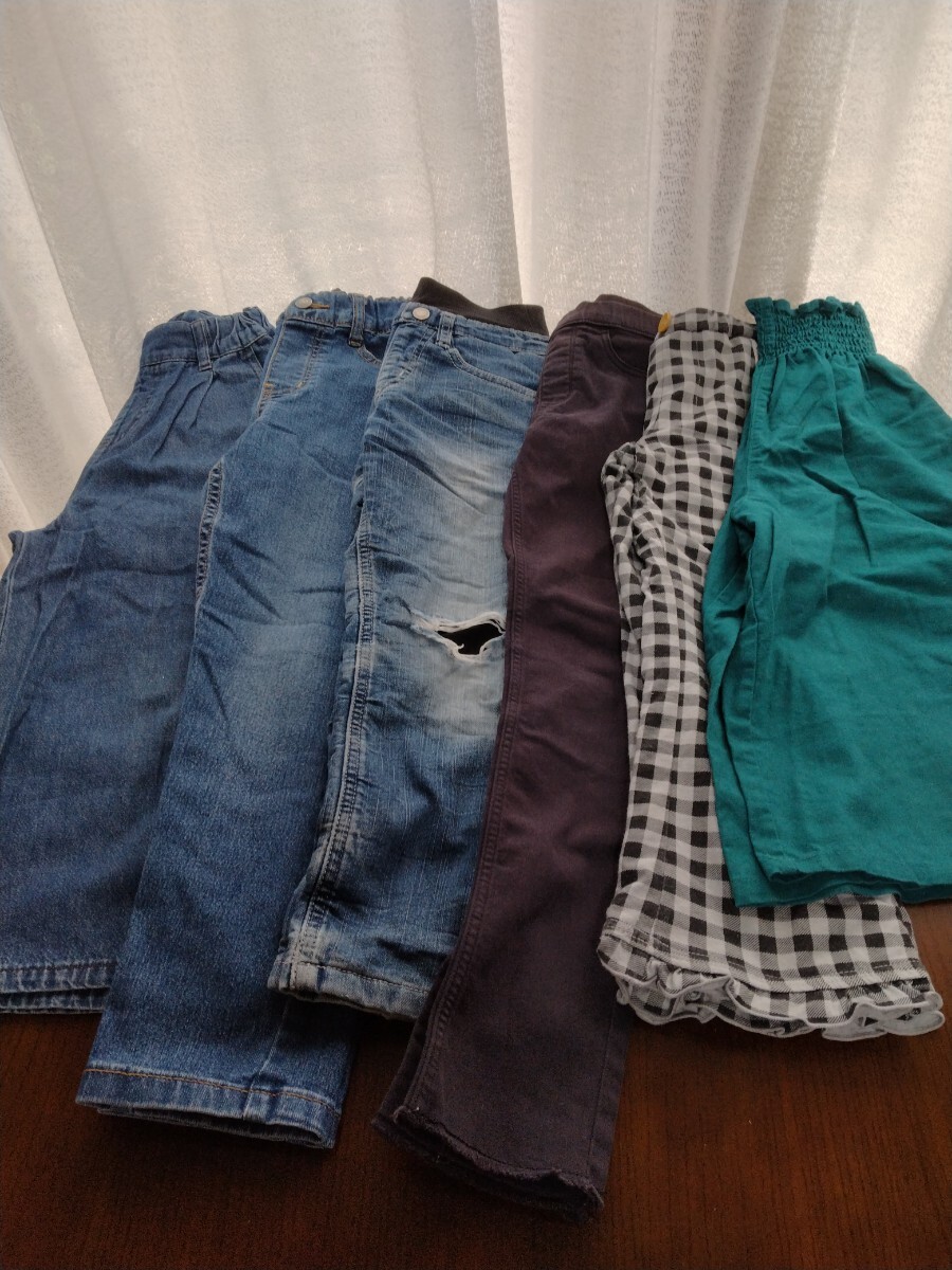 女の子120 パンツ ボトムス 長ズボン等6点まとめ拍卖