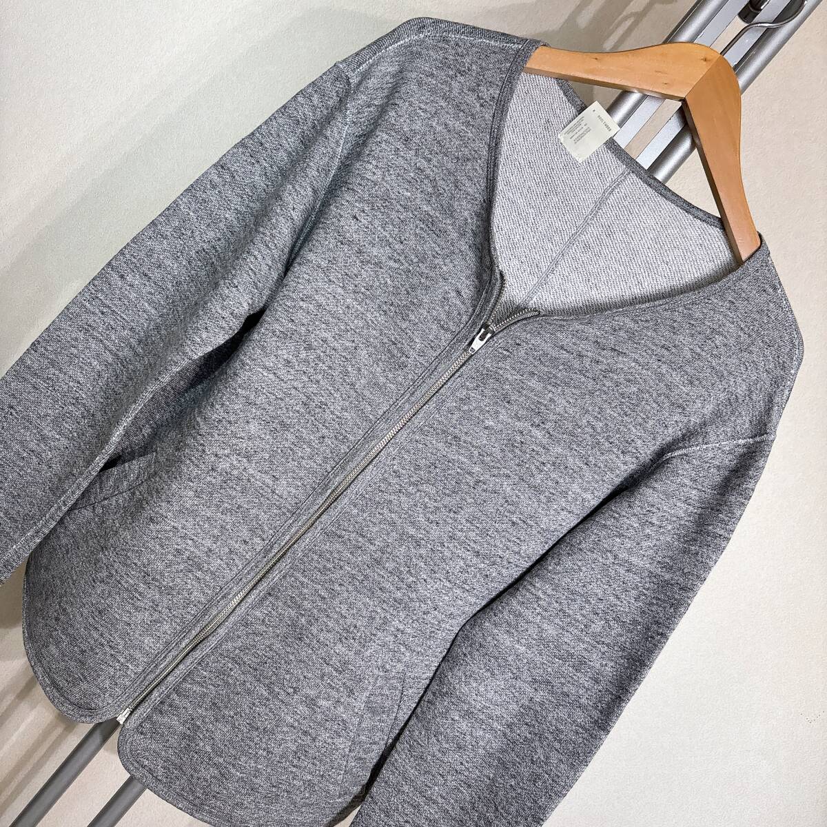 X671■N.HOOLYWOOD/ミスターハリウッド★杢グレー/スウェット★ZIPカーディガン■42拍卖