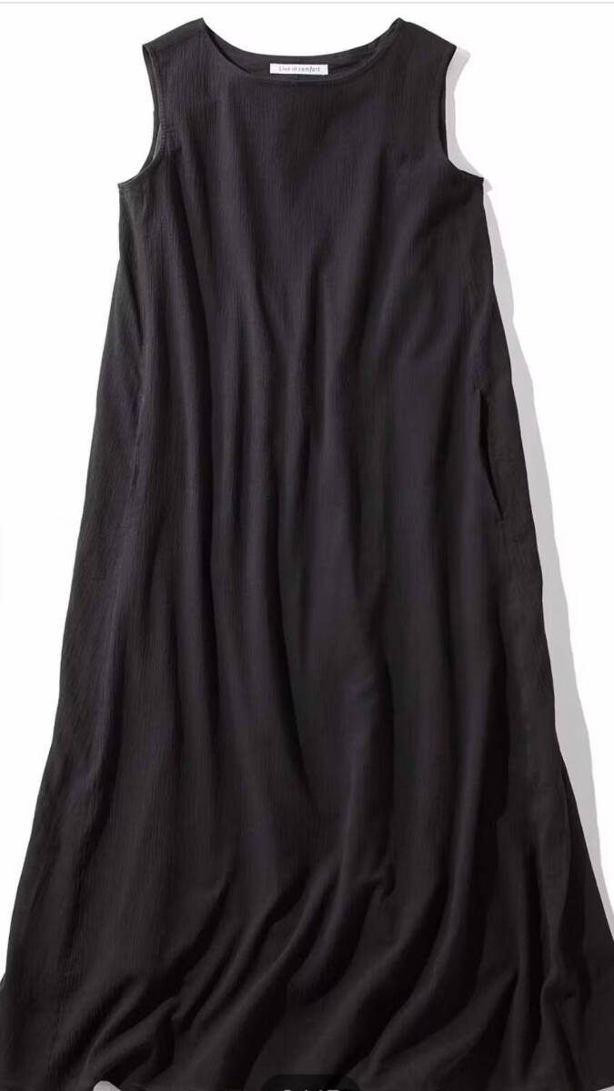 しおりちゃんのワンピース ノースリーブ 黒 4L 大きい拍卖