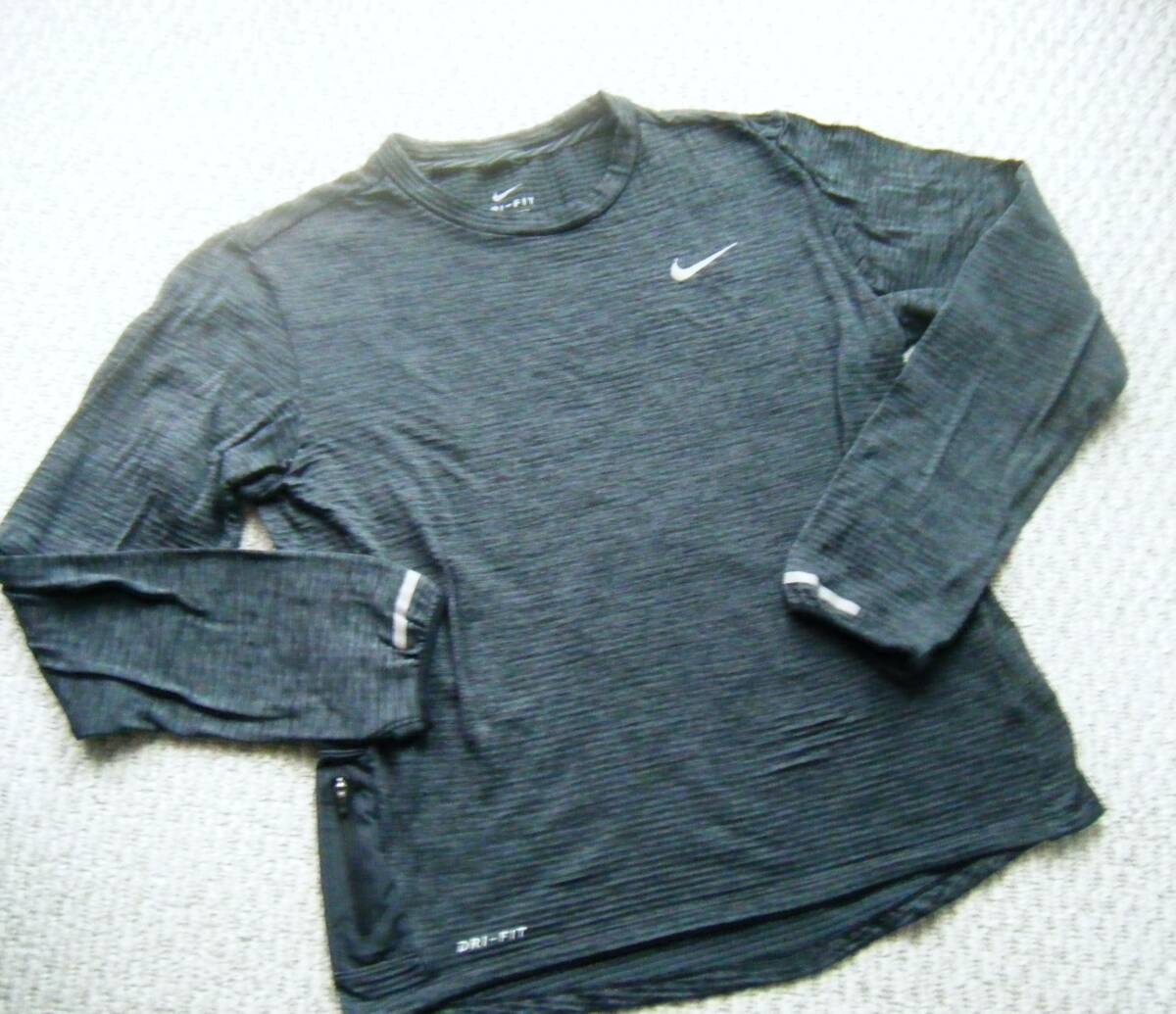 ☆NIKEナイキ 長袖シャツ スポーツウェア Mサイズ グレー系拍卖